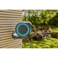 Gardena Wandslangenbox Roll-up 20 Meter Grijs Blauw -Gardena Verkoopwinkel 123 1011
