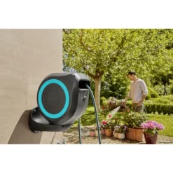 Gardena Wandslangenbox Roll-up 20 Meter Grijs Blauw -Gardena Verkoopwinkel 123 1012