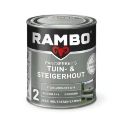 Rambo Vintage Pantserbeits Tuin- En Steigerhout Dekkend Stoer Antraciet Zijdeglans 750 Ml 5 Rambo Vintage Pantserbeits Tuin- En Steigerhout Dekkend Stoer Antraciet Zijdeglans 750 Ml -Gardena Verkoopwinkel 123 112