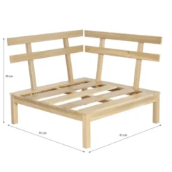 Palletbank Hoekdeel -Gardena Verkoopwinkel 123 202