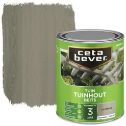 CetaBever Tuinhoutbeits Transparant Lichtgrijs Zijdeglans 750 Ml