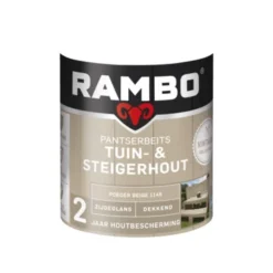 Rambo Vintage Pantserbeits Tuin- En Steigerhout Dekkend Poeder Beige Zijdeglans 750 Ml 7 Rambo Vintage Pantserbeits Tuin- En Steigerhout Dekkend Poeder Beige Zijdeglans 750 Ml -Gardena Verkoopwinkel 123 321