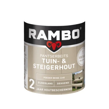 Rambo Vintage Pantserbeits Tuin- En Steigerhout Dekkend Poeder Beige Zijdeglans 750 Ml 4 Rambo Vintage Pantserbeits Tuin- En Steigerhout Dekkend Poeder Beige Zijdeglans 750 Ml - Afbeelding 4