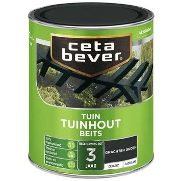 CetaBever Tuinhoutbeits Dekkend Grachtengroen Zijdeglans 750 Ml 2 CetaBever Tuinhoutbeits Dekkend Grachtengroen Zijdeglans 750 Ml - Afbeelding 2