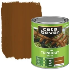 CetaBever Tuinhoutbeits Transparant Donker Eiken Zijdeglans 750 Ml