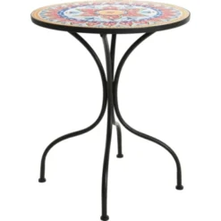 Balkon Tafel Zwart Met Keramieke Blad