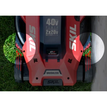 SKIL 20V Grasmaaier 0140BA Brushless 43cm + 2 Accu's 4,0Ah + Snellader 6 SKIL 20V Grasmaaier 0140BA Brushless 43cm + 2 Accu's 4,0Ah + Snellader - Afbeelding 6