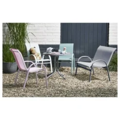 Kindertafel Marijn Grijs Aluminium Ø50x48 Cm -Gardena Verkoopwinkel 123 52