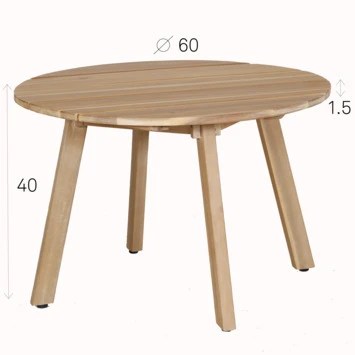 GAMMA Bijzettafel Jura 60x60 Cm 5 GAMMA Bijzettafel Jura 60x60 Cm - Afbeelding 5